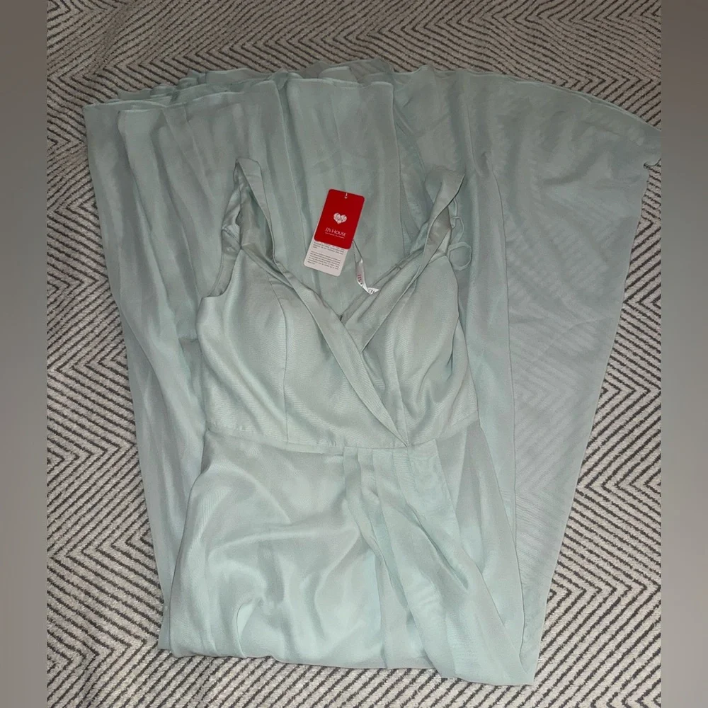 JJs House A-Line V-neck Floor-Length Chiffon Bridesmaid Dress #251598 - Picture 7 of 8